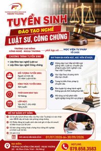 TUYỂN SINH ĐÀO TẠO NGHỀ LUẬT SƯ, CÔNG CHỨNG